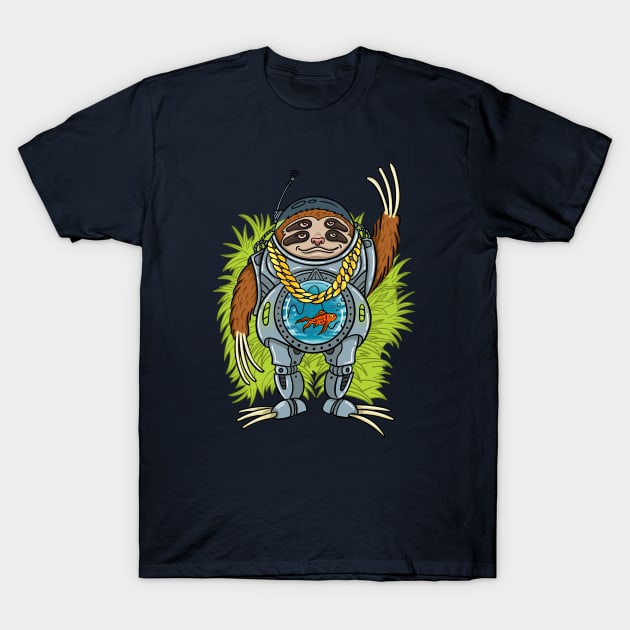 Sloth Machine T-Shirt by Moe Tees